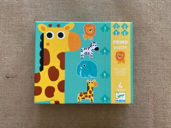 Primo puzzle Dans la jungle 4 puzzles Djeco
