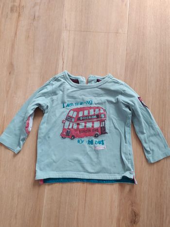 T-shirt manches longues sergent major 18 mois bus londres