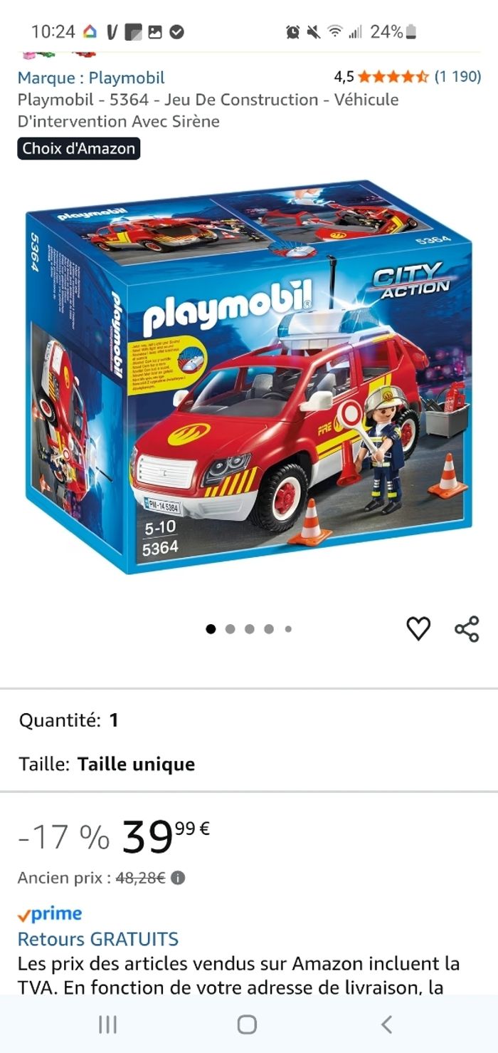 Playmobil - 5364 - Jeu De Construction - Véhicule D'intervention Avec Sirène. - photo numéro 2