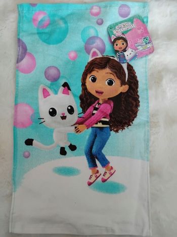 Serviette de toilette enfant, Gabby’s Dollhouse, neuf, 50x30