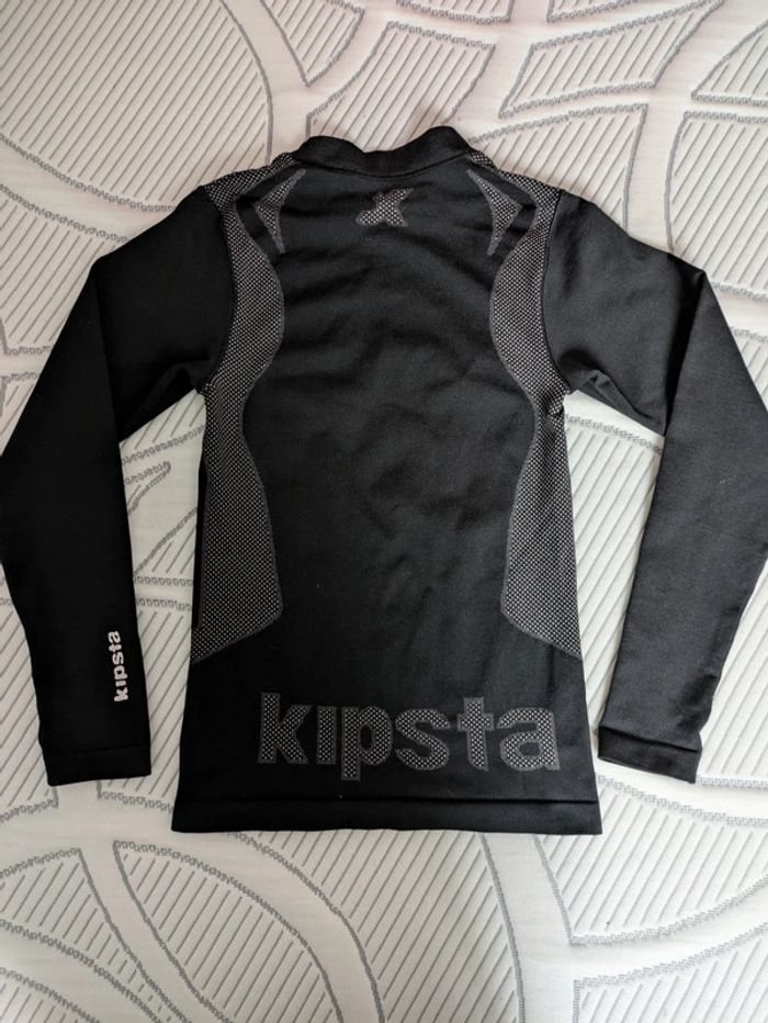 Tee shirt sous vêtement thermique kipsta 8 ans noir - photo numéro 2