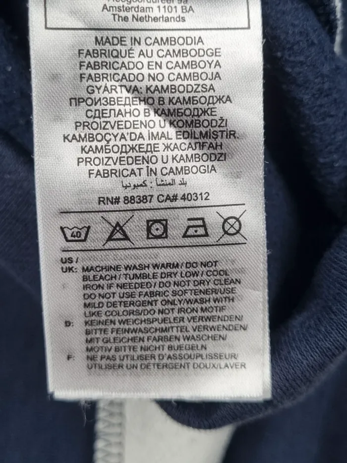Sweat à capuche Adidas bleu et blanc – Taille 12 ans Garçon (mesures en photos) - photo numéro 10