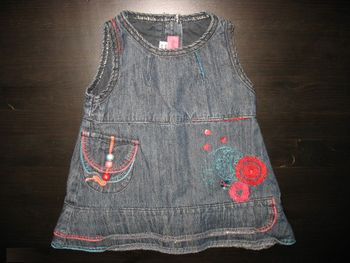ROBE SM EN JEAN BLEU BÉBÉ FILLE "MARÈSE" - 6 MOIS - n°04