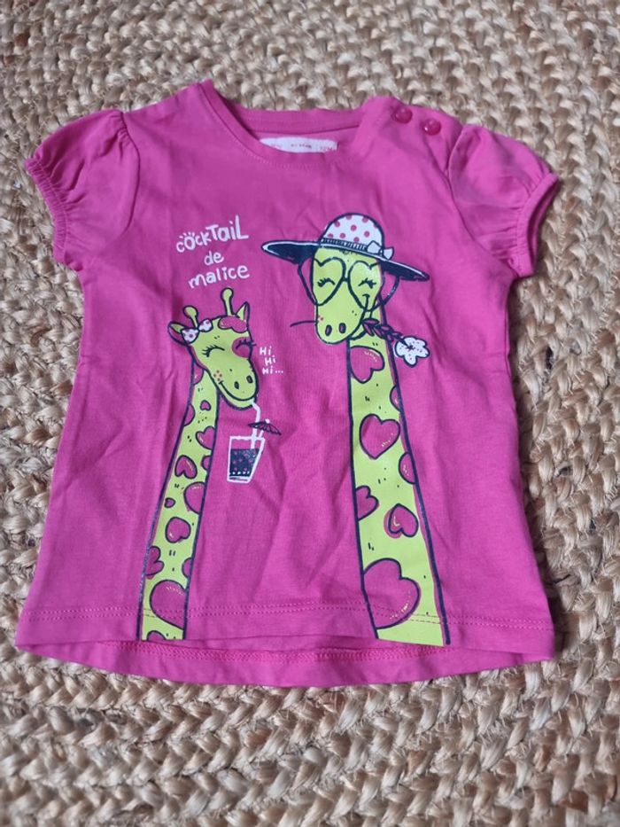 Tee-shirt manches courtes gemo 12 mois