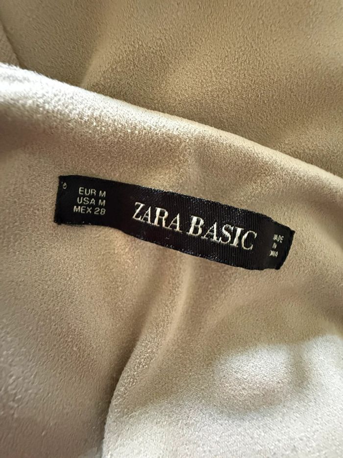 Robe tunique effet daim beige Zara - photo numéro 9