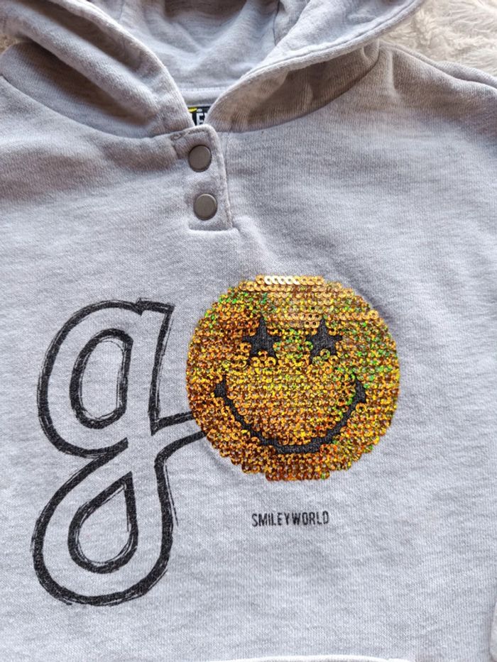 Sweat à capuche sequins Garçon 3 ans go Smiley - photo numéro 4