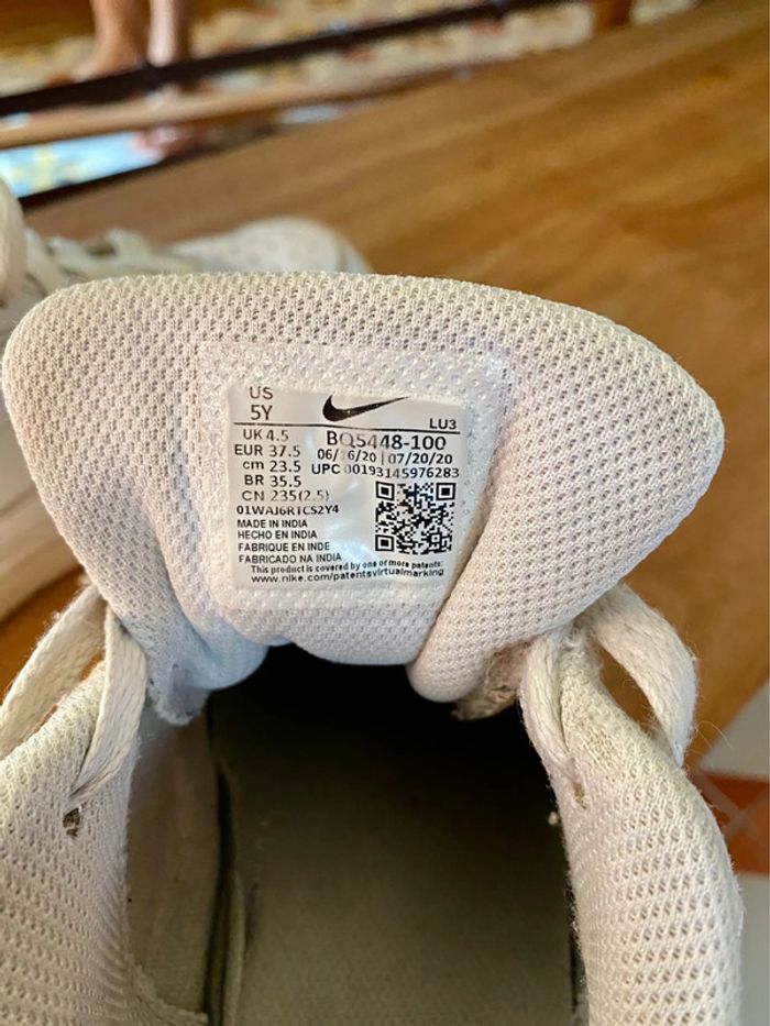 Baskets cuir blanches Nike Court Borough Low2, 37 1/2 - photo numéro 3