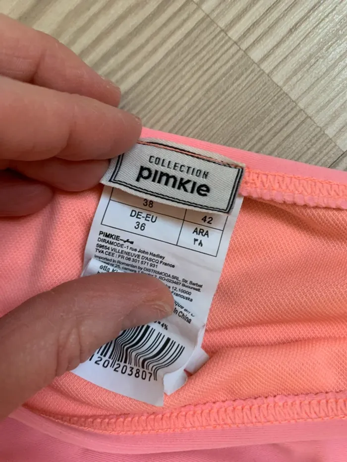 Culotte de maillot de bain rose corail Pimkie t.38 neuve - photo numéro 2