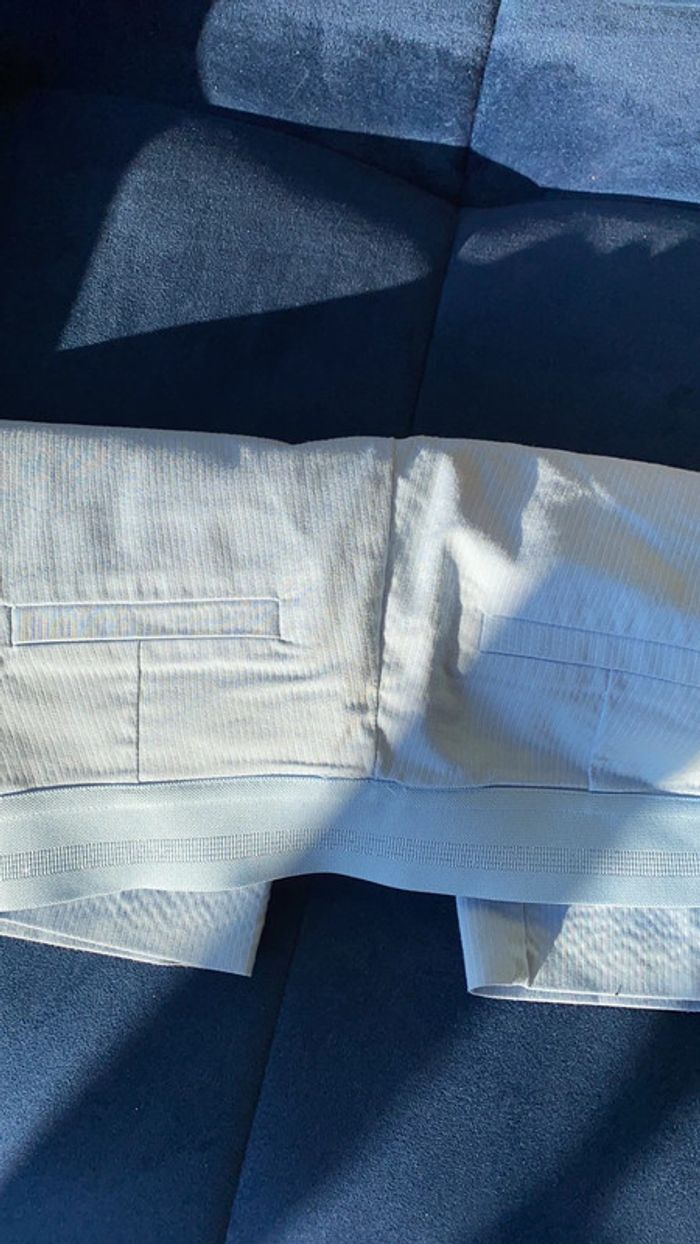 Pantalon tailleur bleu pailletté - photo numéro 5