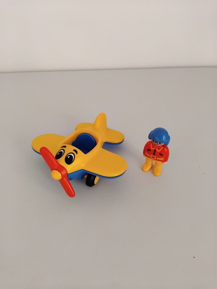 PLAYMOBIL 123 Avion et Pilote 6717 Complet - photo numéro 2