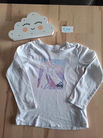 T-shirt manches longues Reine des neiges Frozen 6ans