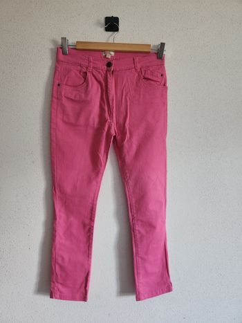 Jean fille 14 ans DPAM – rose – taille réglable – 7/8 – très bon état