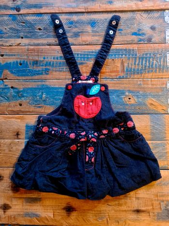 Robe a bretelles pour bebe fille