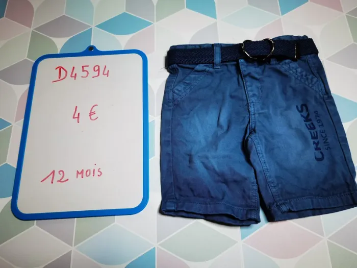 D4594 - short garçon 12 mois