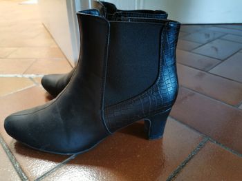 Bottines noire bi matière
