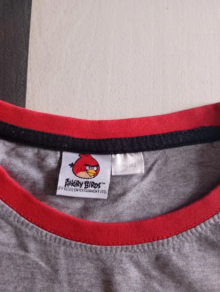 T-shirt manche courte angry bird 12 ans - photo numéro 2