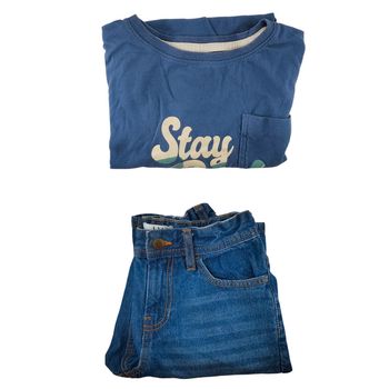 Short en jean La Halle + T-shirt Kiabi - Taille 10ans