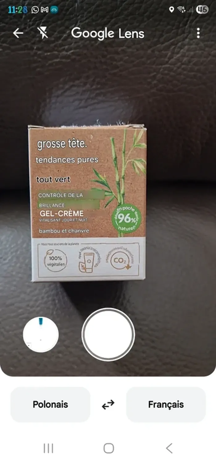 Gel crème vitalisant bambou chanvre