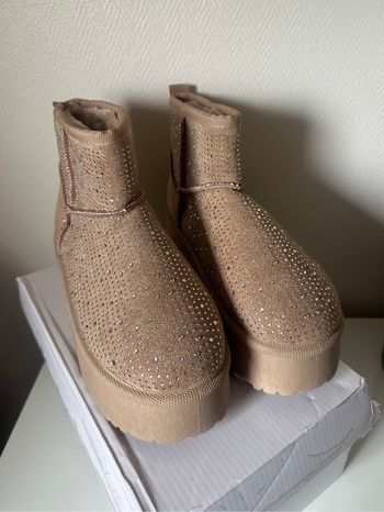 Bottes à strass - sand