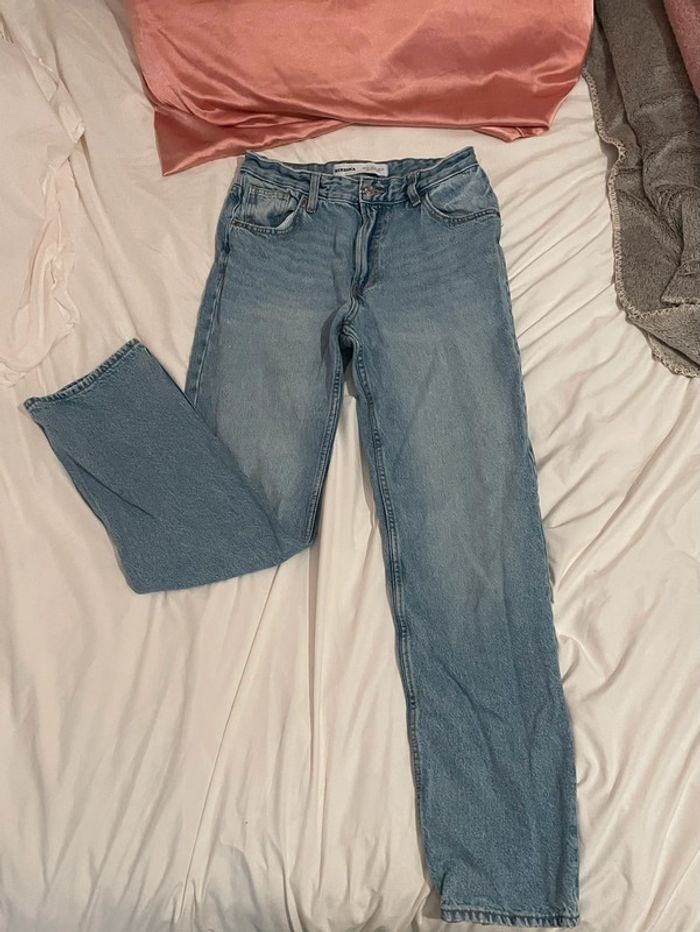 Jean mom bleu