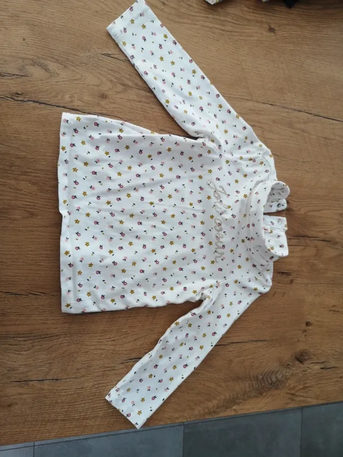 Tee shirt manches longues sous pull dpam 3 ans - photo numéro 2
