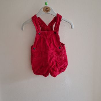 3 mois salopette rouge