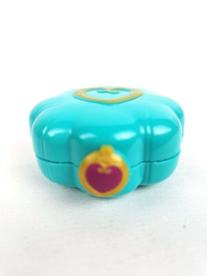 Polly Pocket Mini coffret compact bleu turquoise Cœur doré 2017 - photo numéro 5