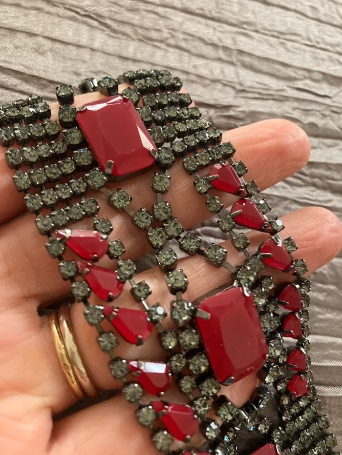 Bracelet rouge et diamanté - photo numéro 7