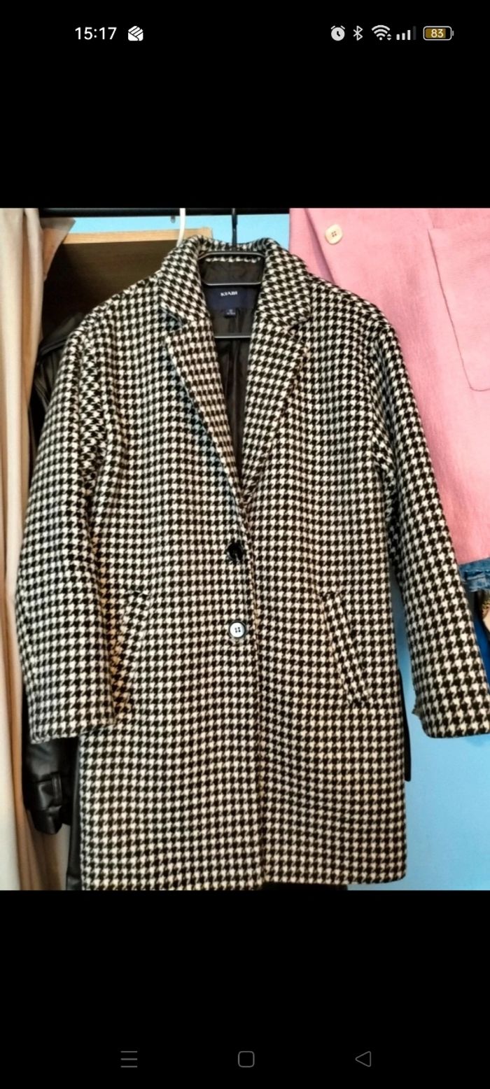 Beau manteau pied de poule Kiabi XS