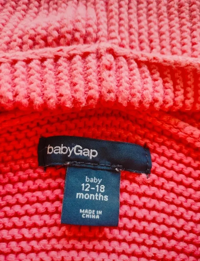Veste lainage rose Baby Gap 12/18m - photo numéro 3