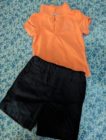 Ensemble short et polo 18/24 mois