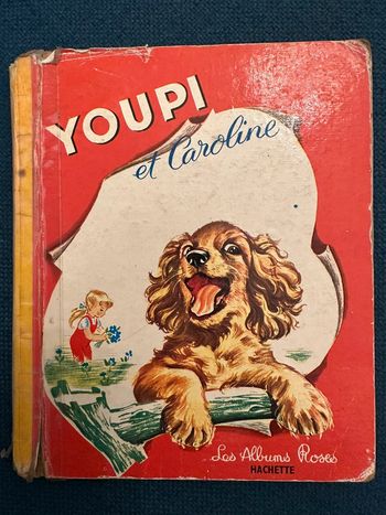 1965 Livre ancien rare Youpi et Caroline Les albums roses Hachette carton