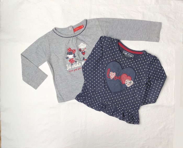Lot de 2 t-shirts Tissaia et Young dimension 18 mois