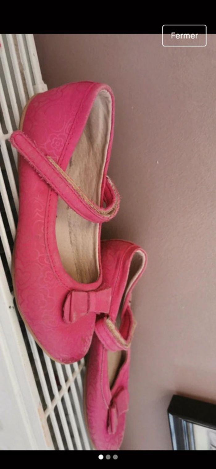 Sandale ballerines fille rose