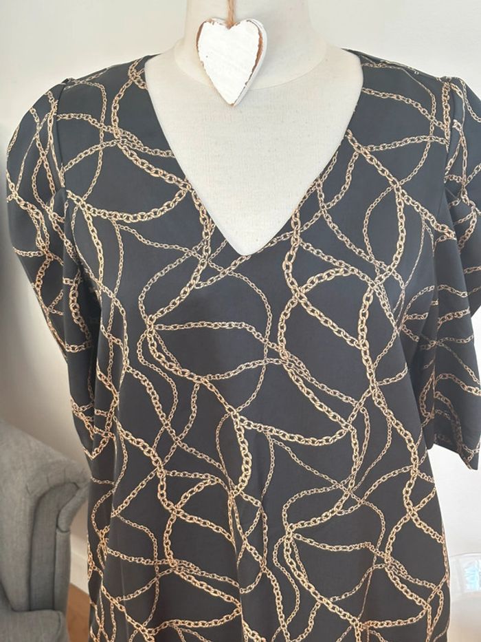 Sublime robe manches 3/4 froncées - Cottonade Paris - T42 - photo numéro 3