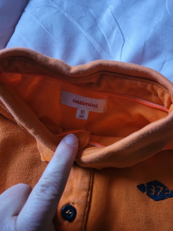 polo catimini orange 10ans  (6e) - photo numéro 4