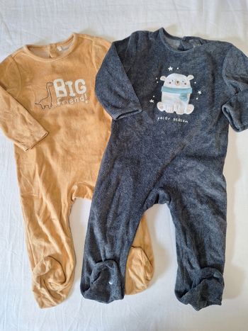 Lot de 2 pyjamas hiver, 24 mois
