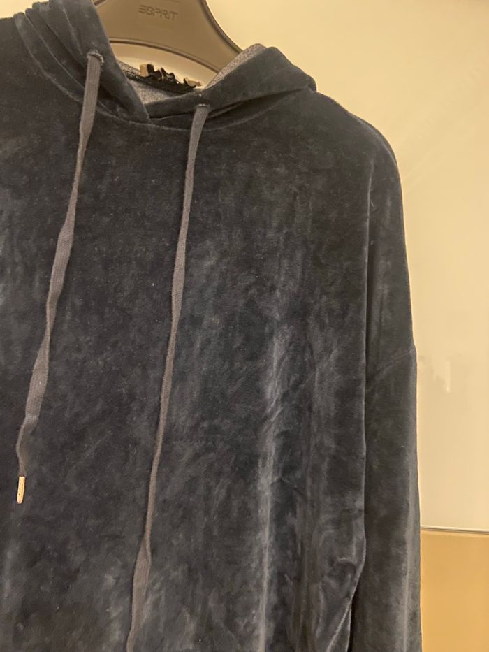 Sweat-shirt velours marine femme L/XL - photo numéro 2