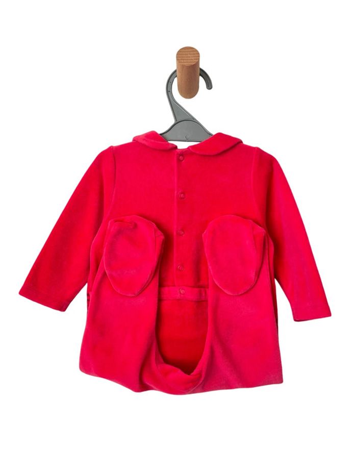 Pyjama (dors-bien) rose fuchsia en velours à col claudine - Catimini 9 mois - photo numéro 4