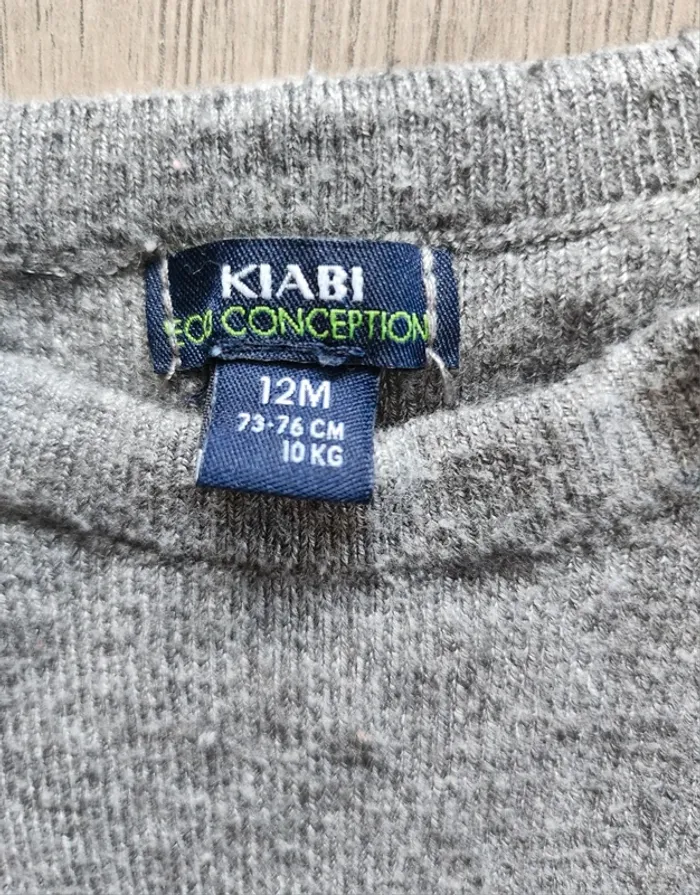 Pull gris garçon 12 mois - photo numéro 3