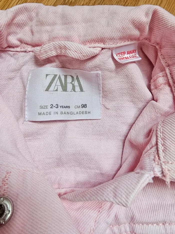 Veste en jean 2-3 an zara - photo numéro 2