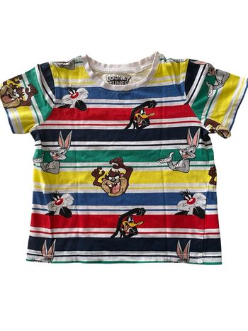T-shirt enfant Looney Tunes – C&A – Taille 110 – Rayures colorées