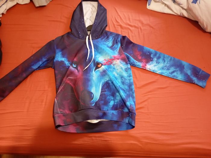 Sweat à capuche Loup taille S