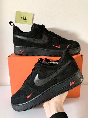 Nike Air Force 1 Low Multi Swosh Noir Rouge 46