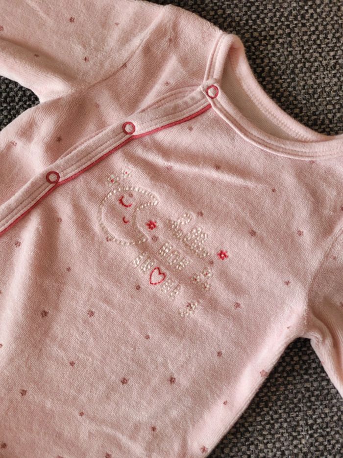 Pyjama fille 1 pièce velours 3 mois - photo numéro 4
