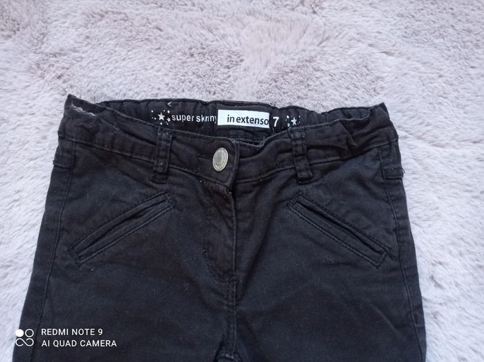 Pantalon fille noir motard, In extenso, taille 7 ans - photo numéro 3