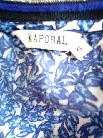 Blouse tunique légère bleu marque Kaporal. T XL. 