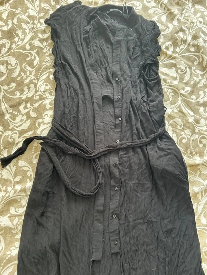 Robe longue noir Zara taille L - photo numéro 2