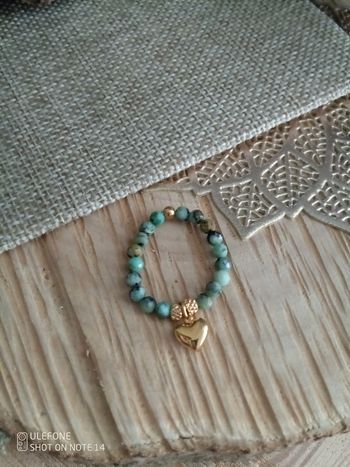 Bague en pierres de turquoise africaine