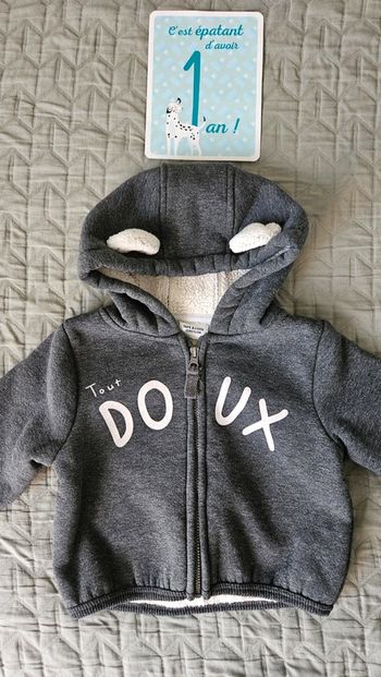 Veste zippé tape à l'œil 12 mois